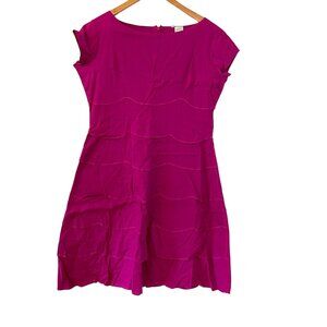 Shabby Apple Women's Pink Scallop Dress, Size Large